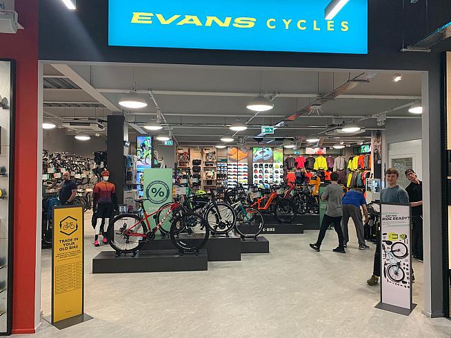 The new Evans Cycles bike shop in Birmingham.