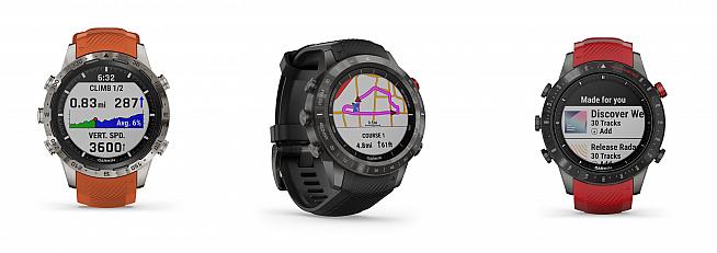 From L-R the updated MARQ Adventurer Athlete and Driver performance smartwatches from Garmin.