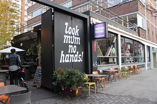 Look Mum No Hands! is a well-known coffee stop for London cyclists. Photo: Alex Davis