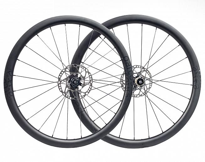 The lightest wheels in our roundup are the  Alta 650B from Parcours.