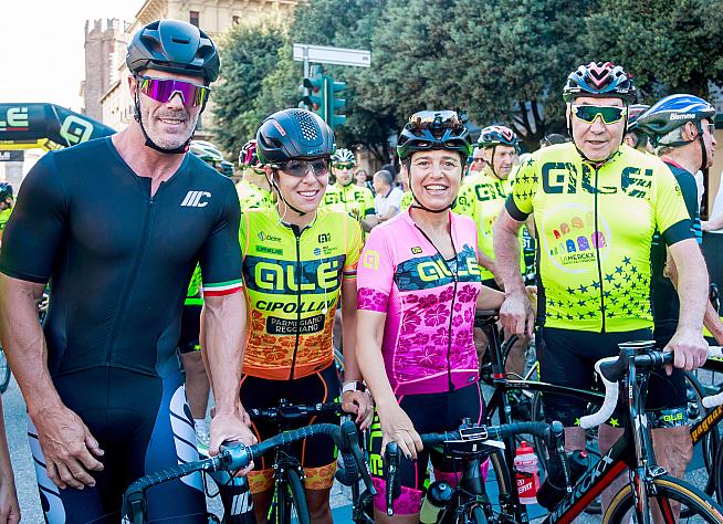 Mario Cipollini and Eddy Merckx join entrants at the Alé La Merckx Granfondo.