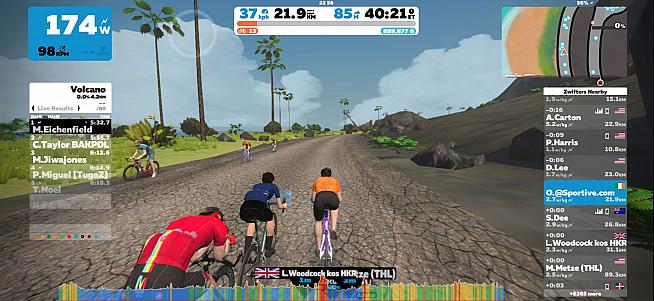 Zwift is a great way to rack up km in the relative comfort of home.