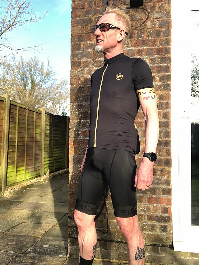 Fully kitted in Orro's premium jersey and bib shorts.