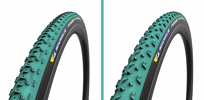 The Michelin Power Jet (left) and Mud tyres are designed for cyclocross racing in dry to soft conditions.