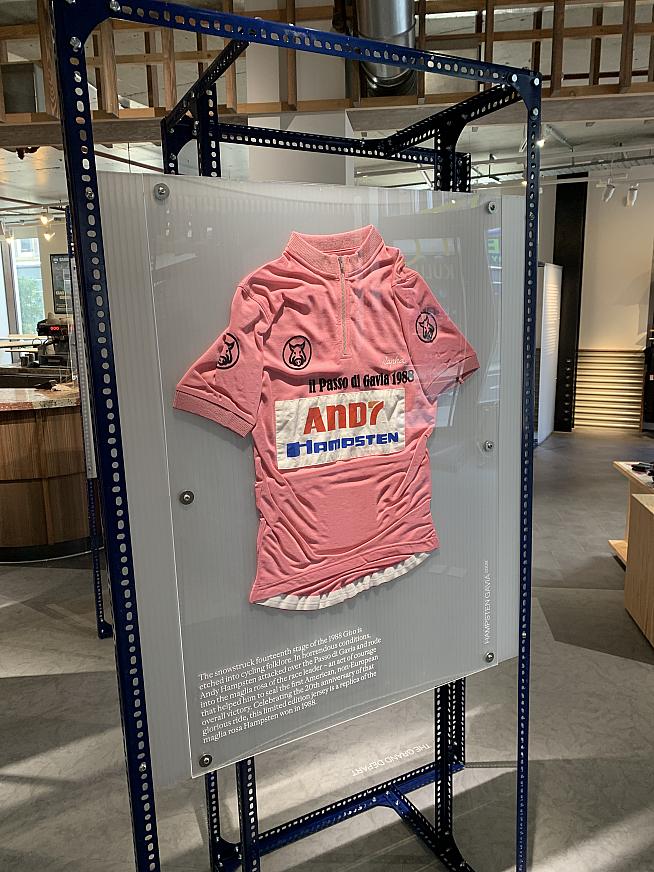 A special exhibition of Rapha jerseys