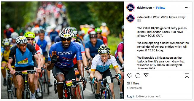 Did you miss us much? RideLondon entries have sold out in record time.