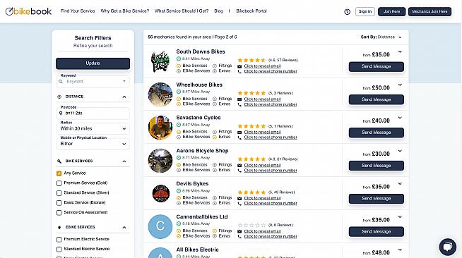 Bikebook is an online directory of local mechanics - and a useful management tool for businesses.