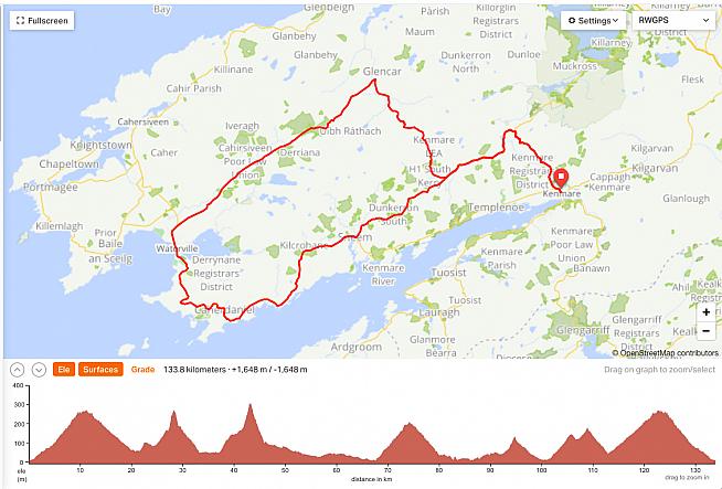 The 135km route of Velo Kenmare.