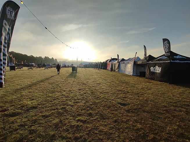 Daybreak on Sunday and time to prepare for the Gravel Fondo.