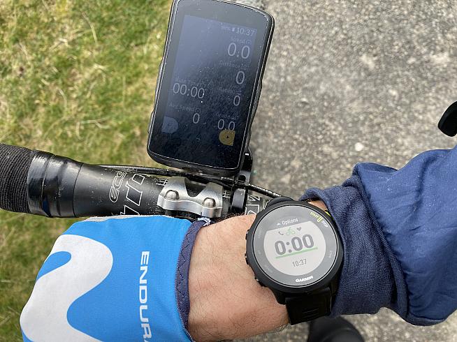 Garmin watch best sale on bike