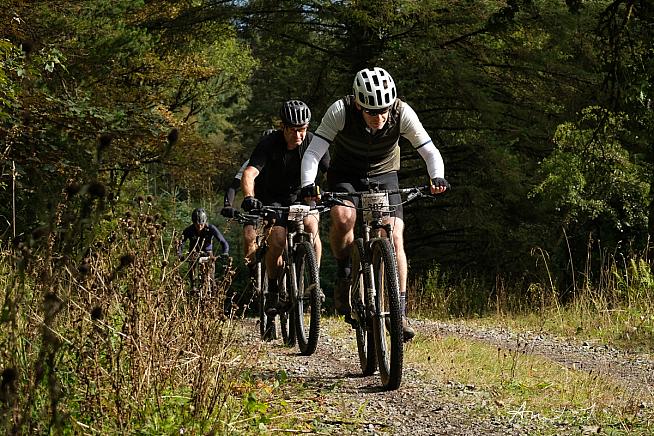 Paddy Power: Patrick leading out a string of MTBers.