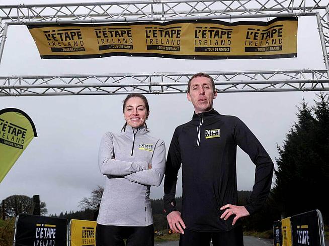 Ambassadors Imogen Cotter and Dan Martin launch the new Etape Ireland sportive.