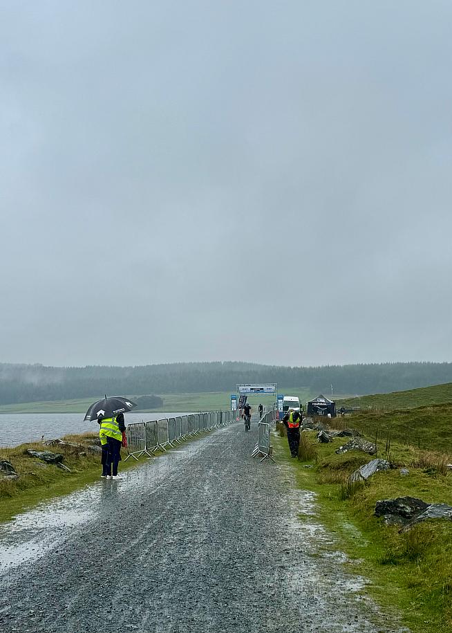 Hats off to the marshals who braved this weather for 6 hours.