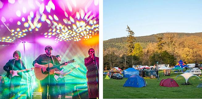 Live music and onsite camping bring a festival vibe.