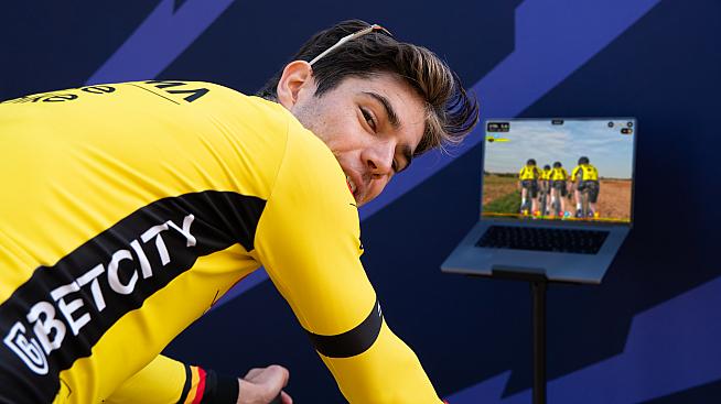 Join van Aert on a virtual social ride next Tuesday at 5pm on ROUVY.