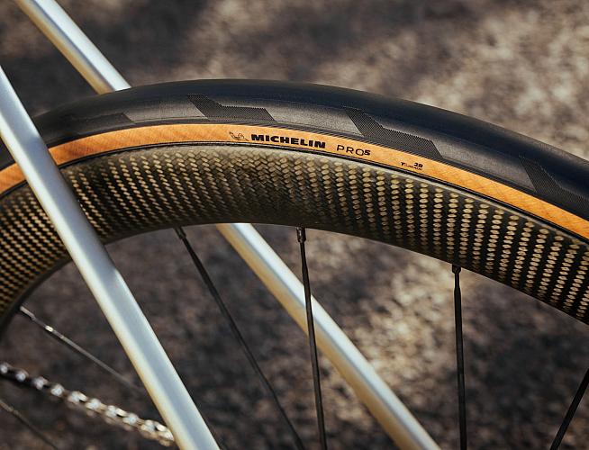 Michelin's new Pro5 road tyre is claimed to be 35% more efficient than the Pro4.