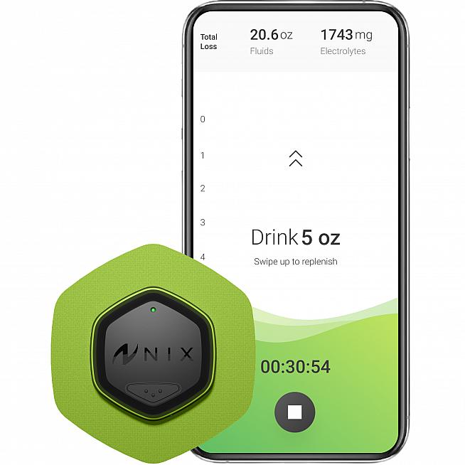 The Nix sensor is worn on the arm and sends sweat analysis to the app to inform your hydration strategy.