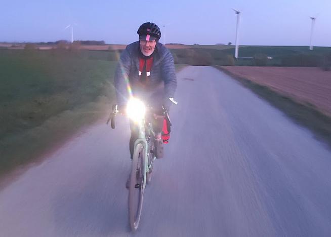 Wind powered en route to the start in Busigny